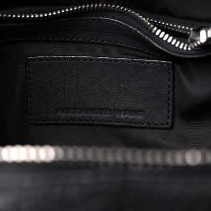 Alexander Wang Pebbled Lambskin Inside Out Rockie Black Clear Resin Hardware 5 of 13