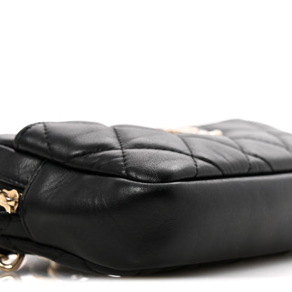Chanel Lambskin Quilted Waist Bag With Pouch Black 19 of 29