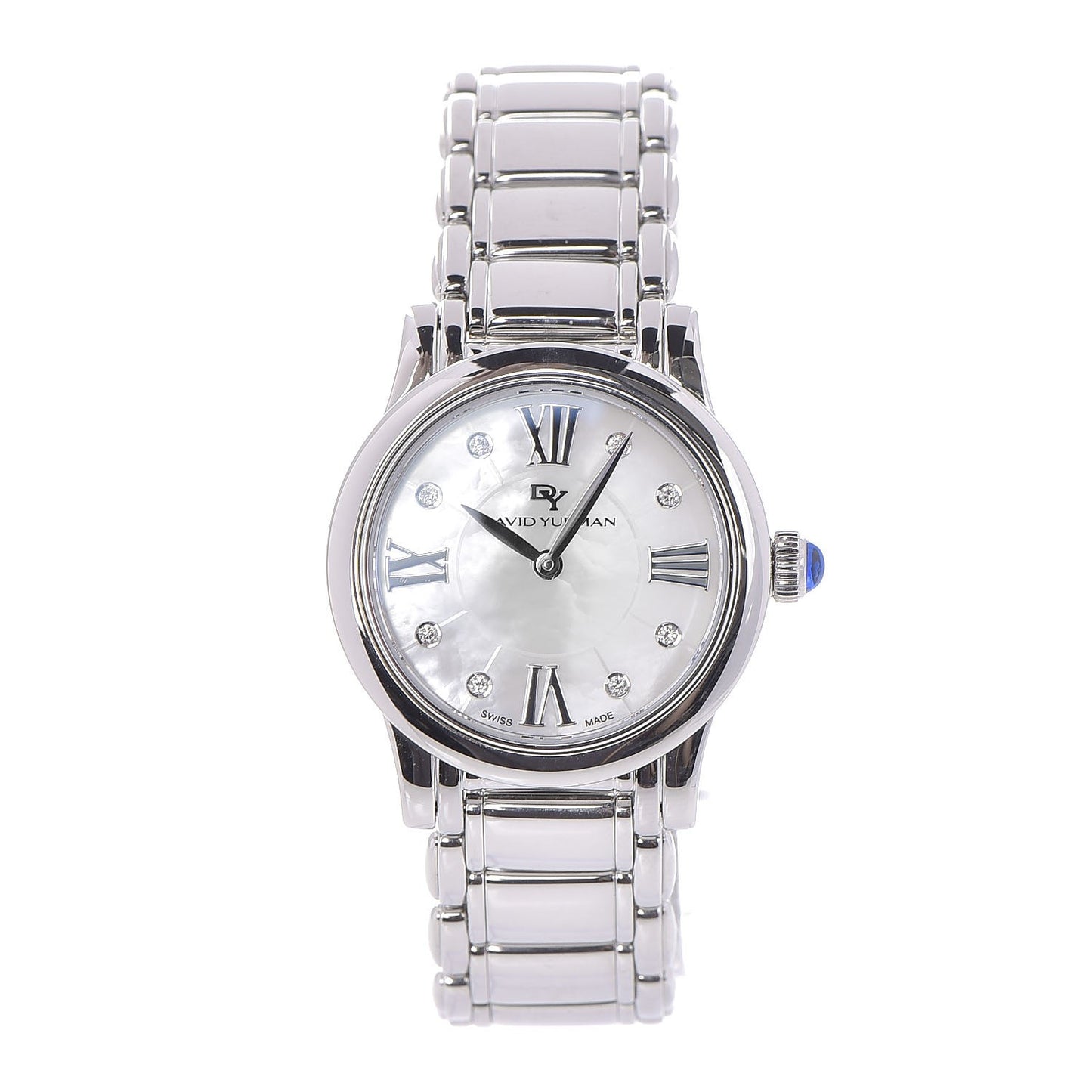 Stainless Steel Diamond Mother of Pearl 30mm Classic Quartz Watch