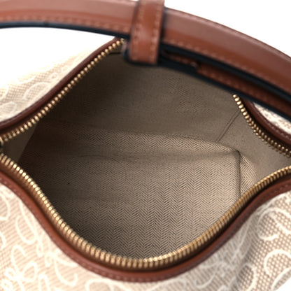 Loewe Jacquard Anagram Calfskin Small Cubi Bag Ecru Tan 5 of 10
