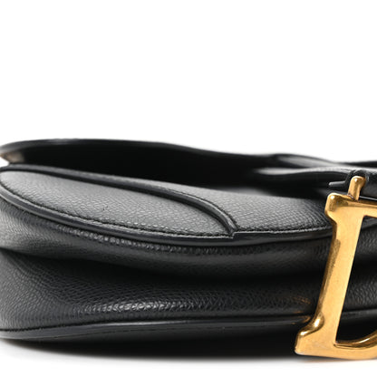 Christian Dior Grained Calfskin Mini Saddle Bag Black 9 of 11