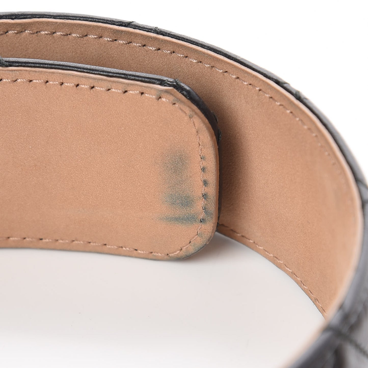 Aged Calfskin Quilted Reissue Belt 75 30 Black