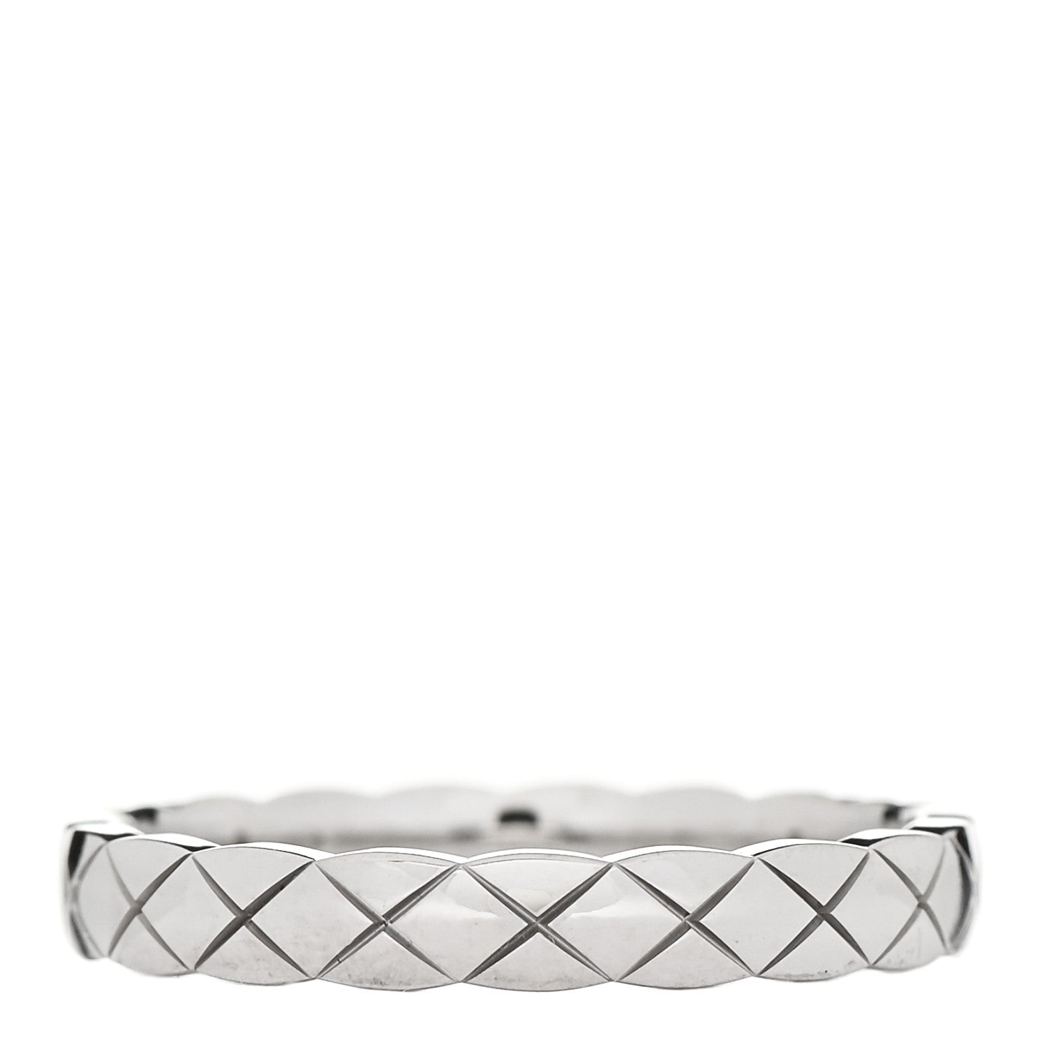 Chanel 18K White Gold Mini Coco Crush Ring 57 8 3 of 5