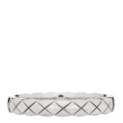 Chanel 18K White Gold Mini Coco Crush Ring 57 8 3 of 5