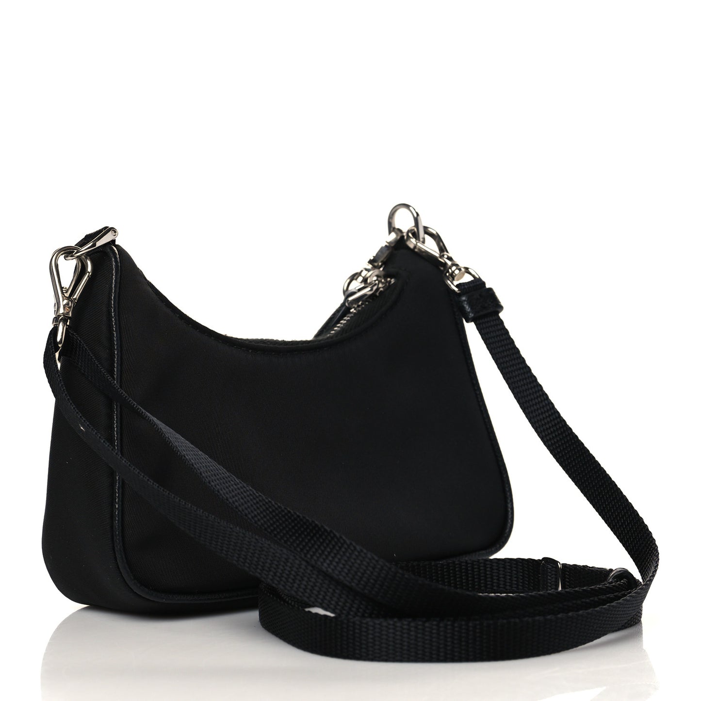 Tessuto Nylon Mini Re-Edition 2000 Shoulder Bag Black