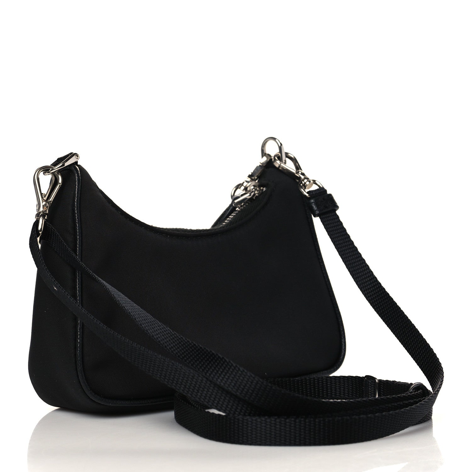 Prada Tessuto Nylon Mini Re-Edition 2000 Shoulder Bag Black 3 of 9