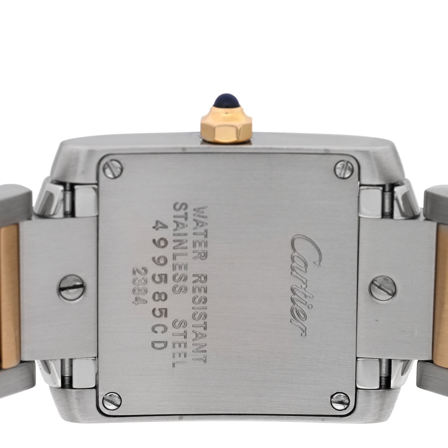 Stainless Steel 18K Yellow Gold 20mm Tank Francaise Quartz Watch