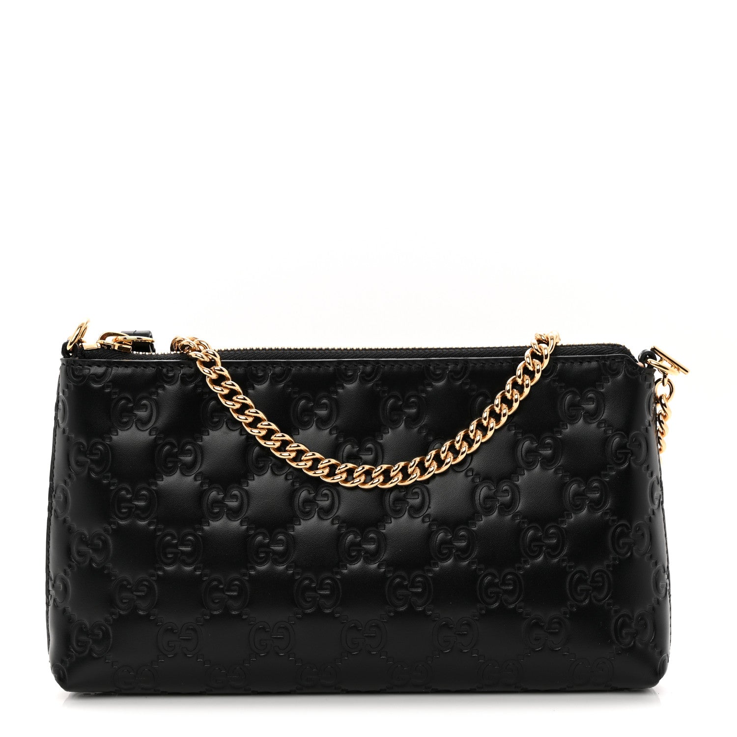 Gucci Guccissima Signature Wrist Wallet Black 1 of 11