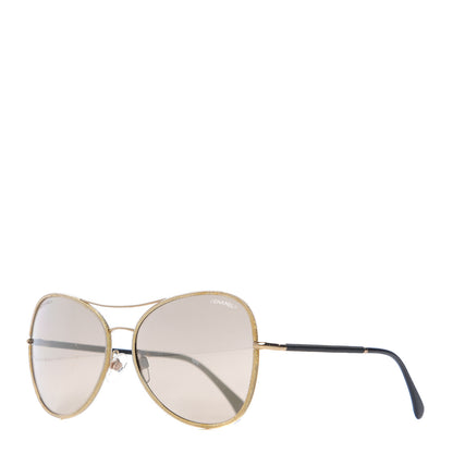 Chanel Pilot Fall Sunglasses 4227 Gold 1 of 8