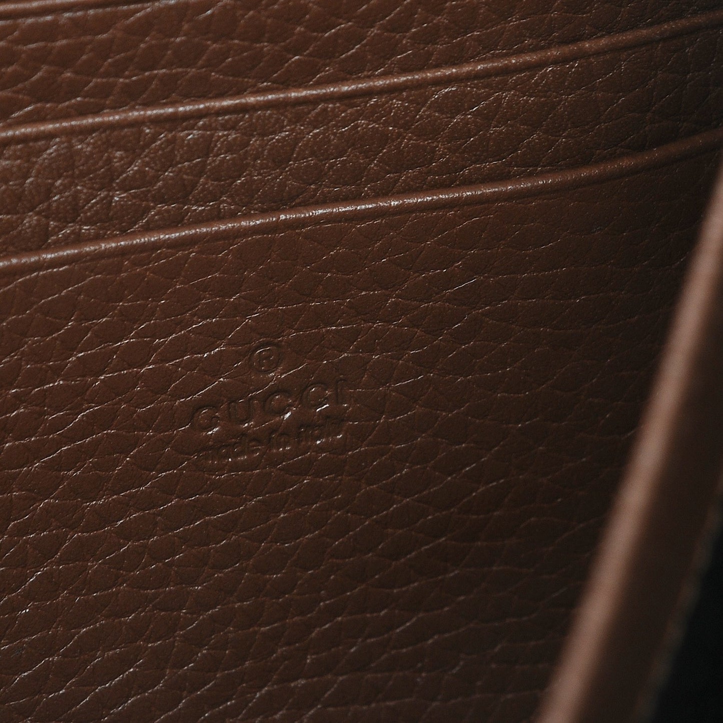 Cellarius Calfskin GG Marmont Chain Wallet Nut Brown