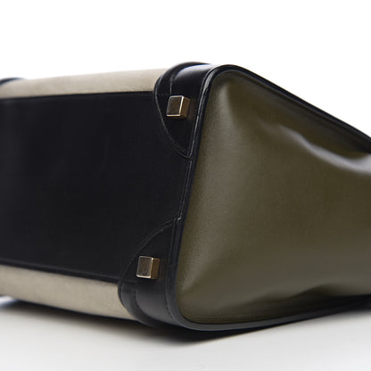 Celine Elephant Calfskin Micro Tri-Color Luggage Chalk 9 of 10