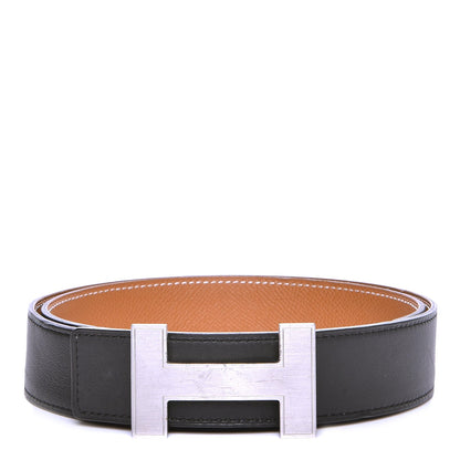 Hermes Box Togo 32mm Quizz H Belt 90 Black Gold 1 of 7