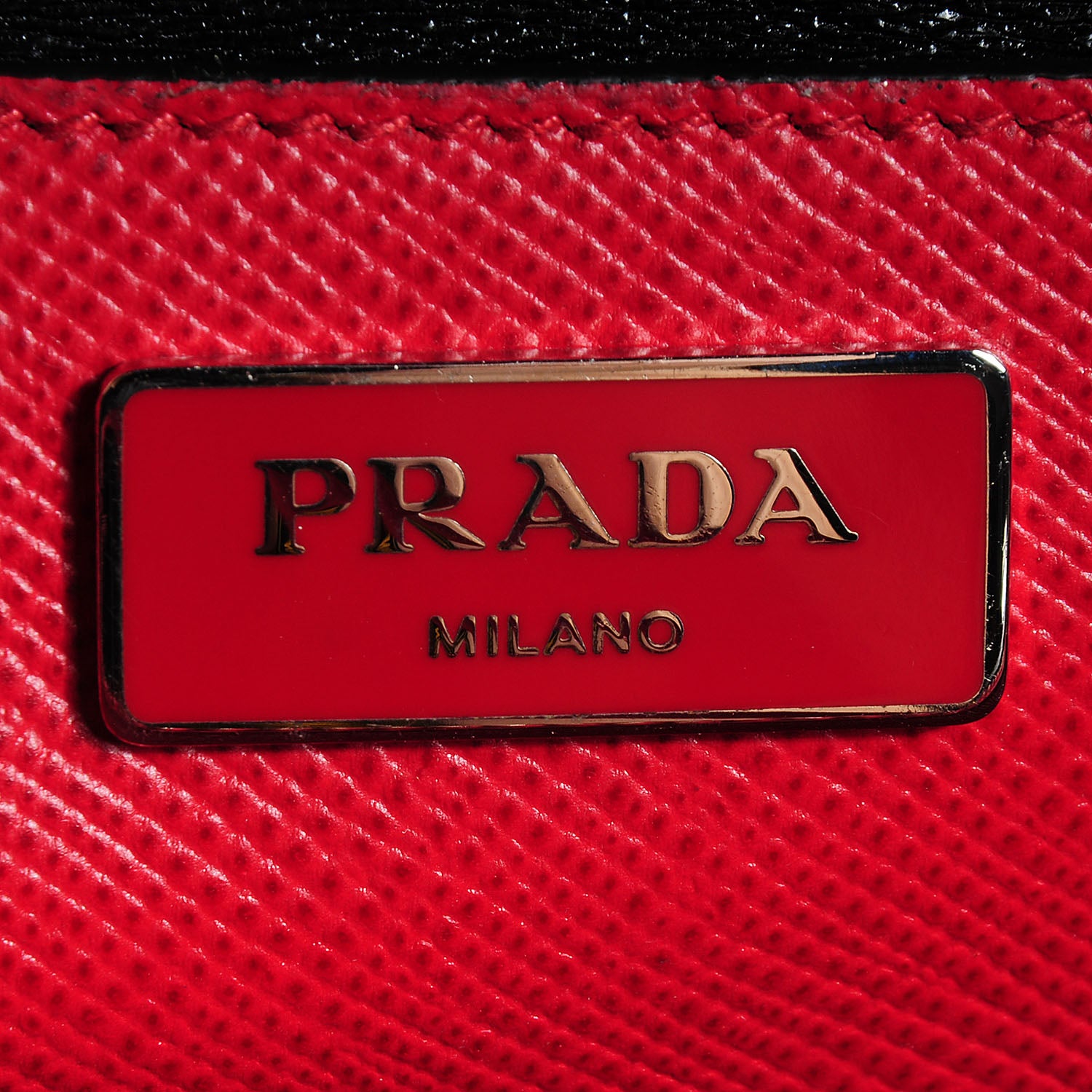 Prada Saffiano Cuir Twin Double Handle Tote Fuoco 8 of 12