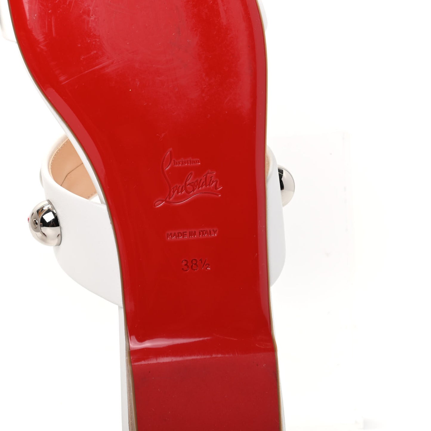 Nappa Simple Bille Slide Sandals 38.5 White