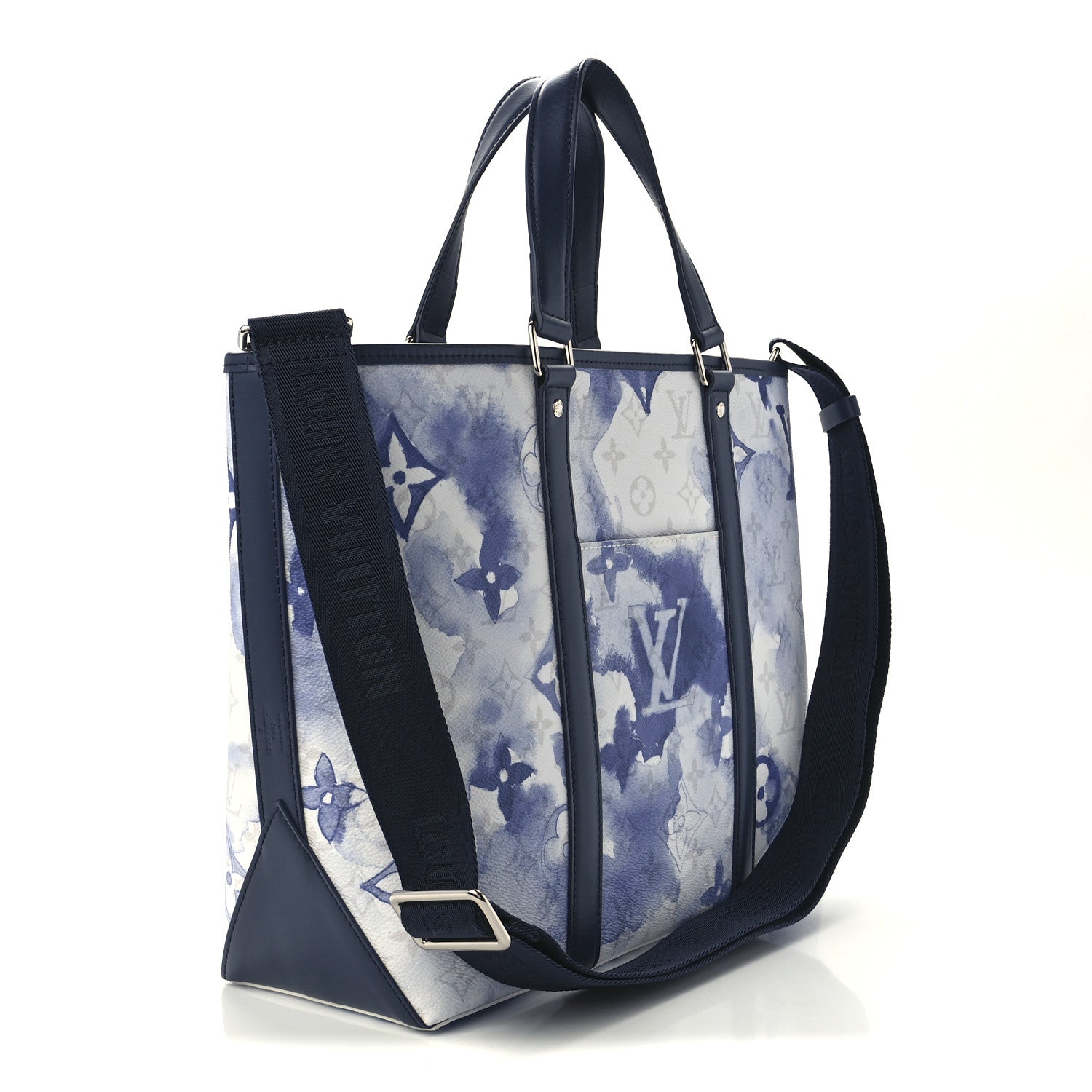 Louis Vuitton Monogram Watercolor Weekend Tote PM Blue 4 of 14