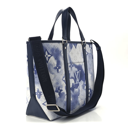 Louis Vuitton Monogram Watercolor Weekend Tote PM Blue 4 of 14