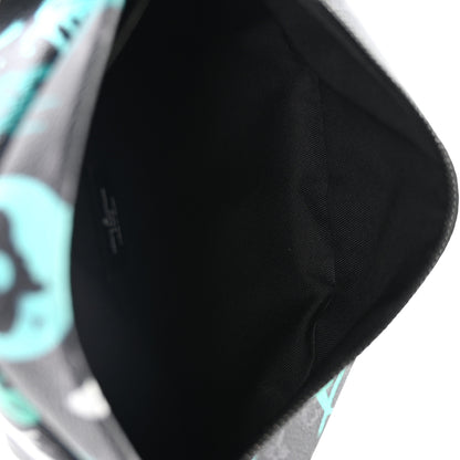 Louis Vuitton Monogram Eclipse LV Graffiti Discovery Bumbag Green Lights 5 of 9