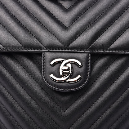 Chanel Calfskin Chevron Quilted Small Urban Spirit Backpack Black 10 of 12