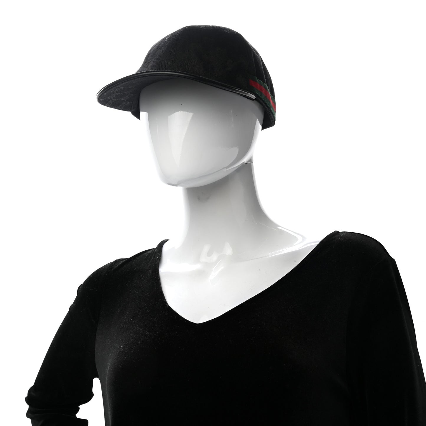 Monogram Web Baseball Hat L Black