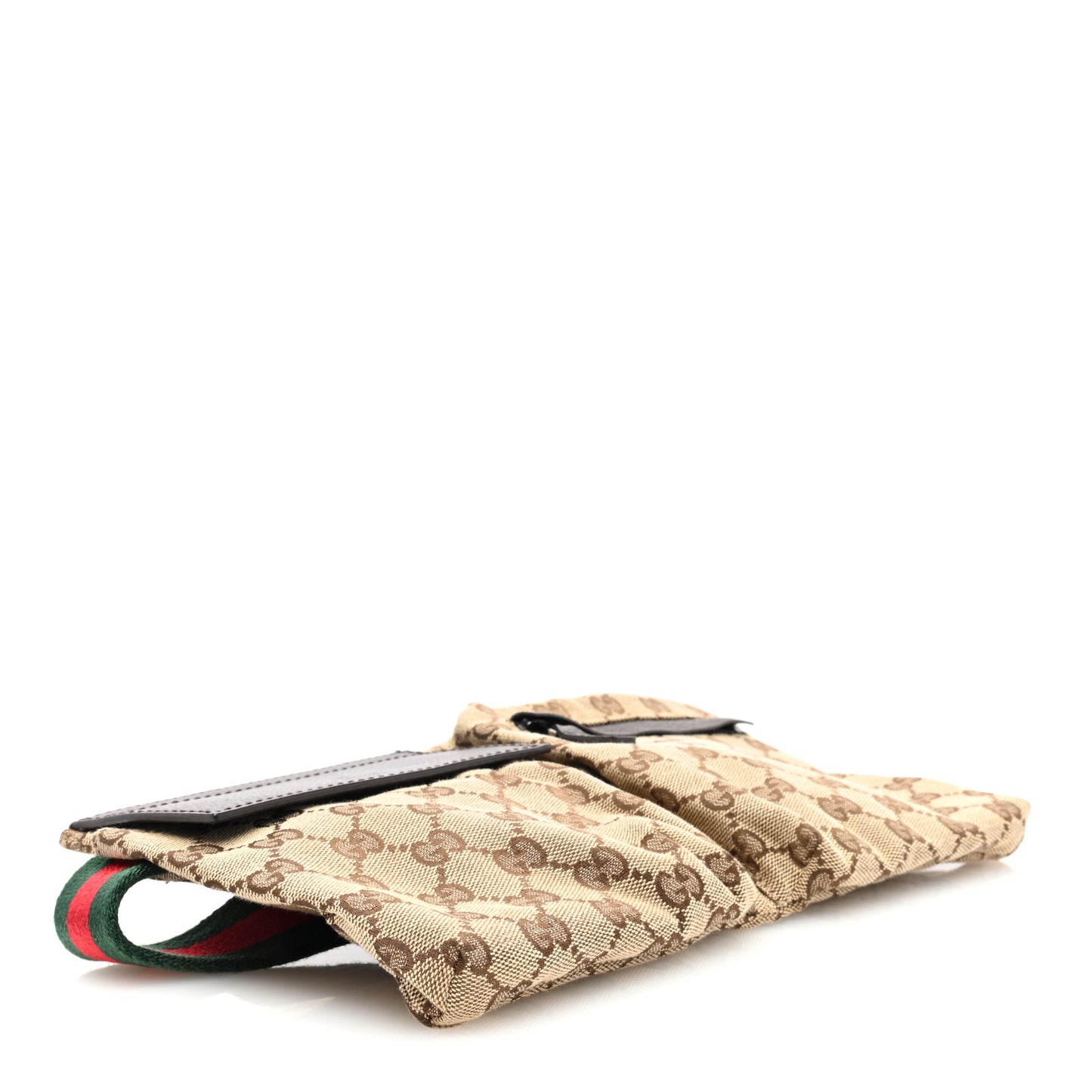 Monogram Web Belt Bag Dark Brown