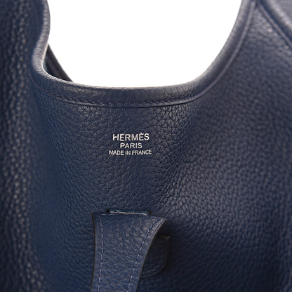 Hermes Taurillon Clemence Evelyne III PM Bleu De Malte 6 of 11