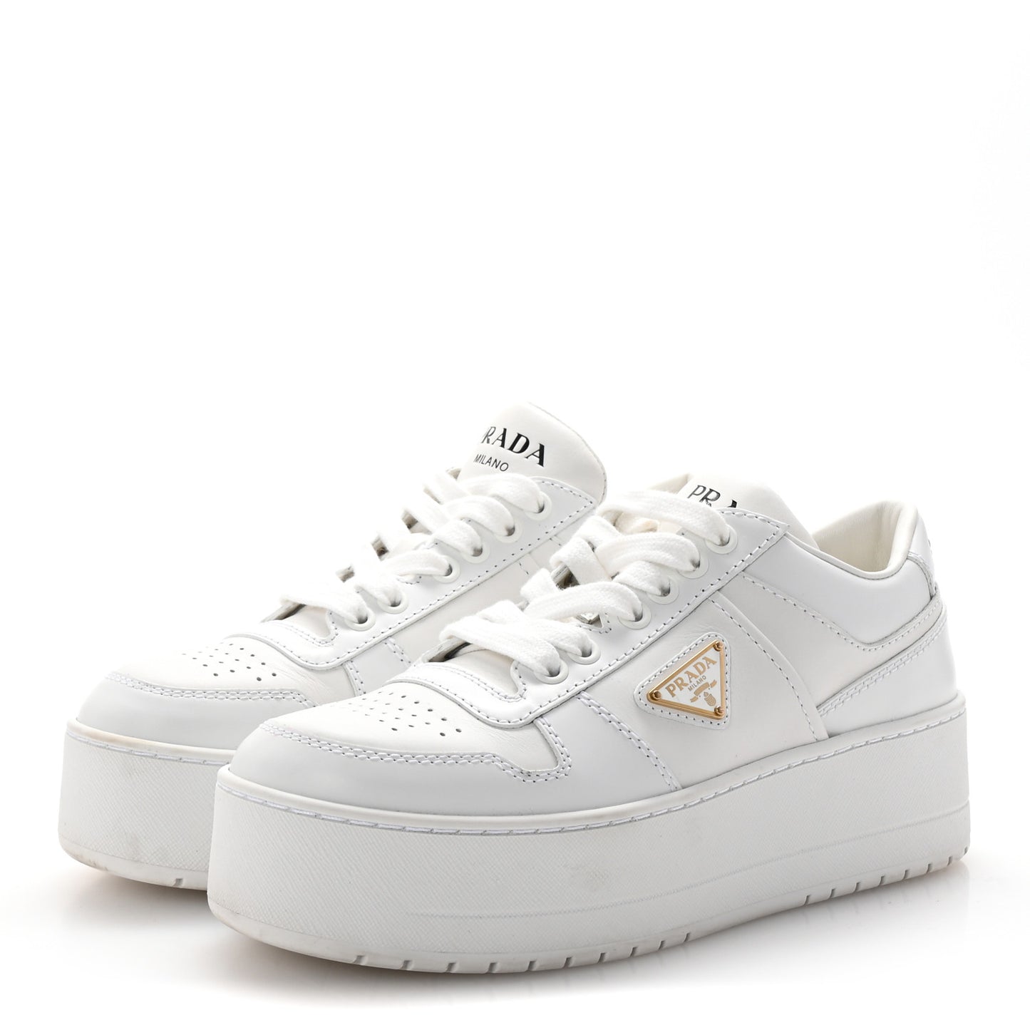 Vitello Rois Triangle Womens Downtown Platform Low Top Sneakers 35.5 White