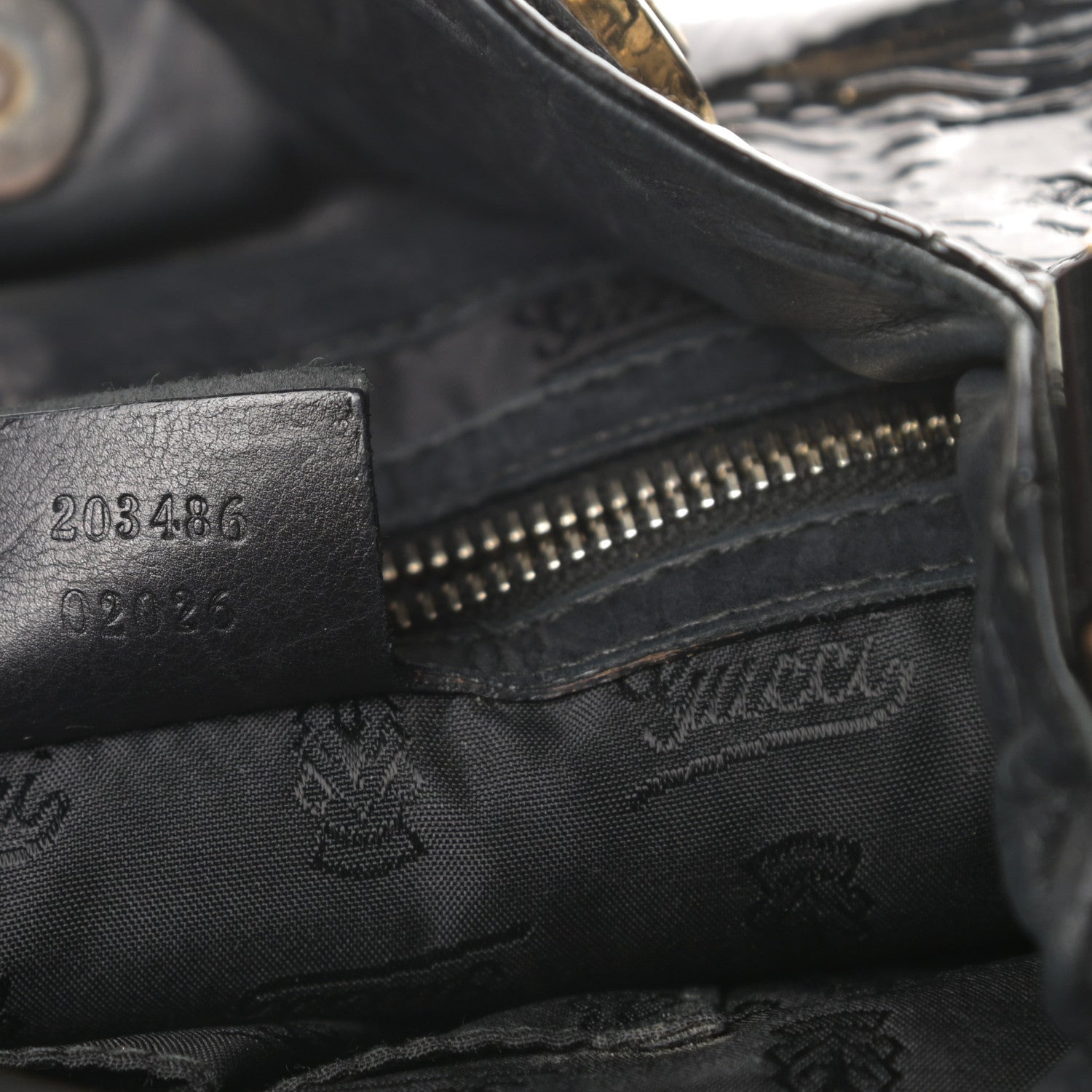 Gucci Patent Small Hysteria Tote Black 7 of 11