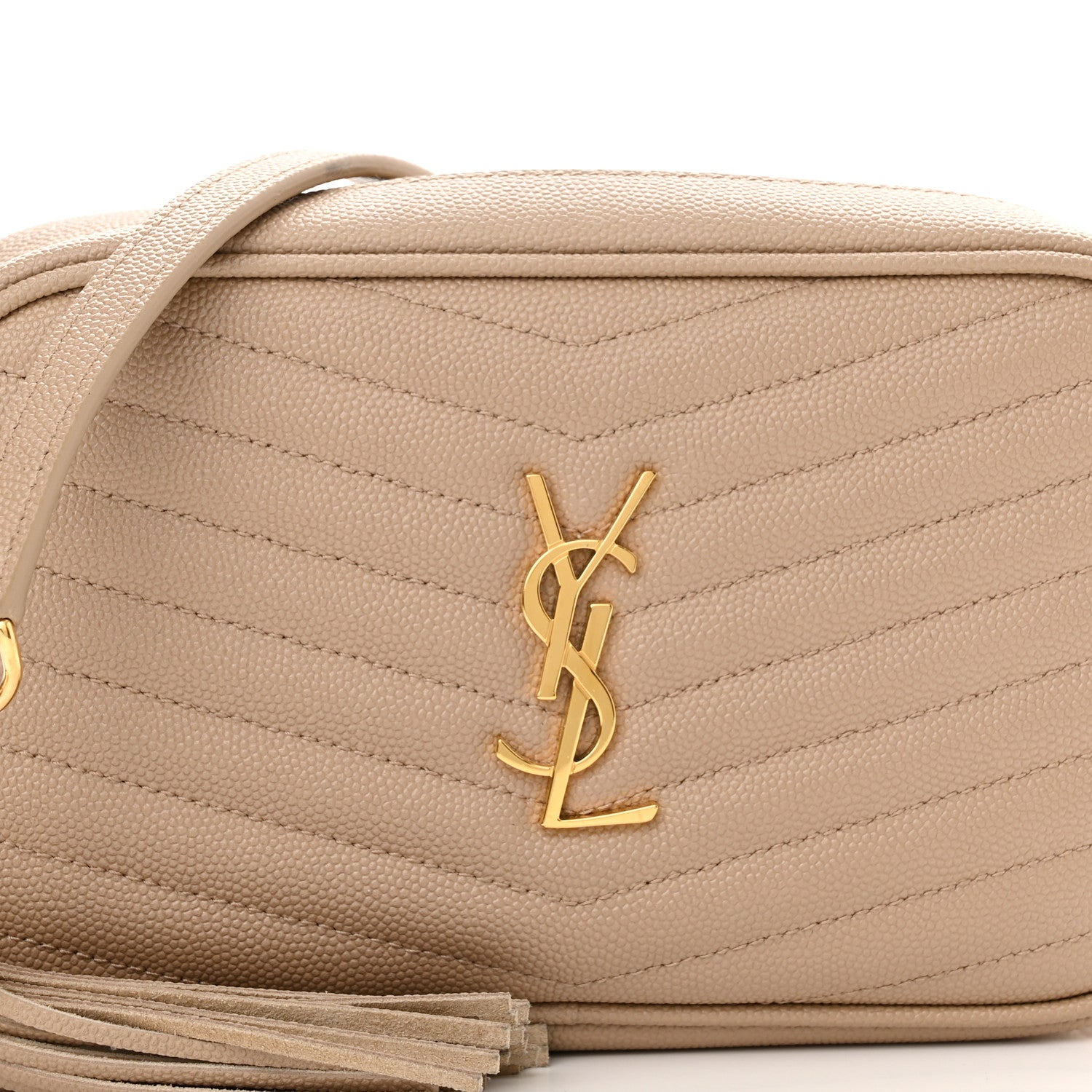 Saint Laurent Grain De Poudre Matelasse Monogram Mini Lou Camera Bag New Powder 7 of 10