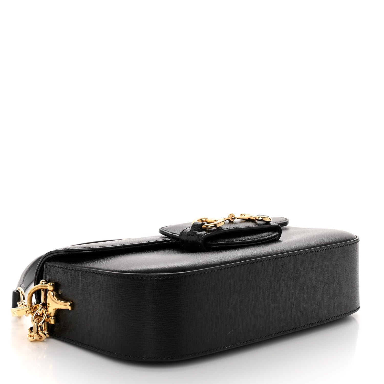 Gucci Azalea Calfskin Small Horsebit 1955 Chain Shoulder Bag Black 4 of 10