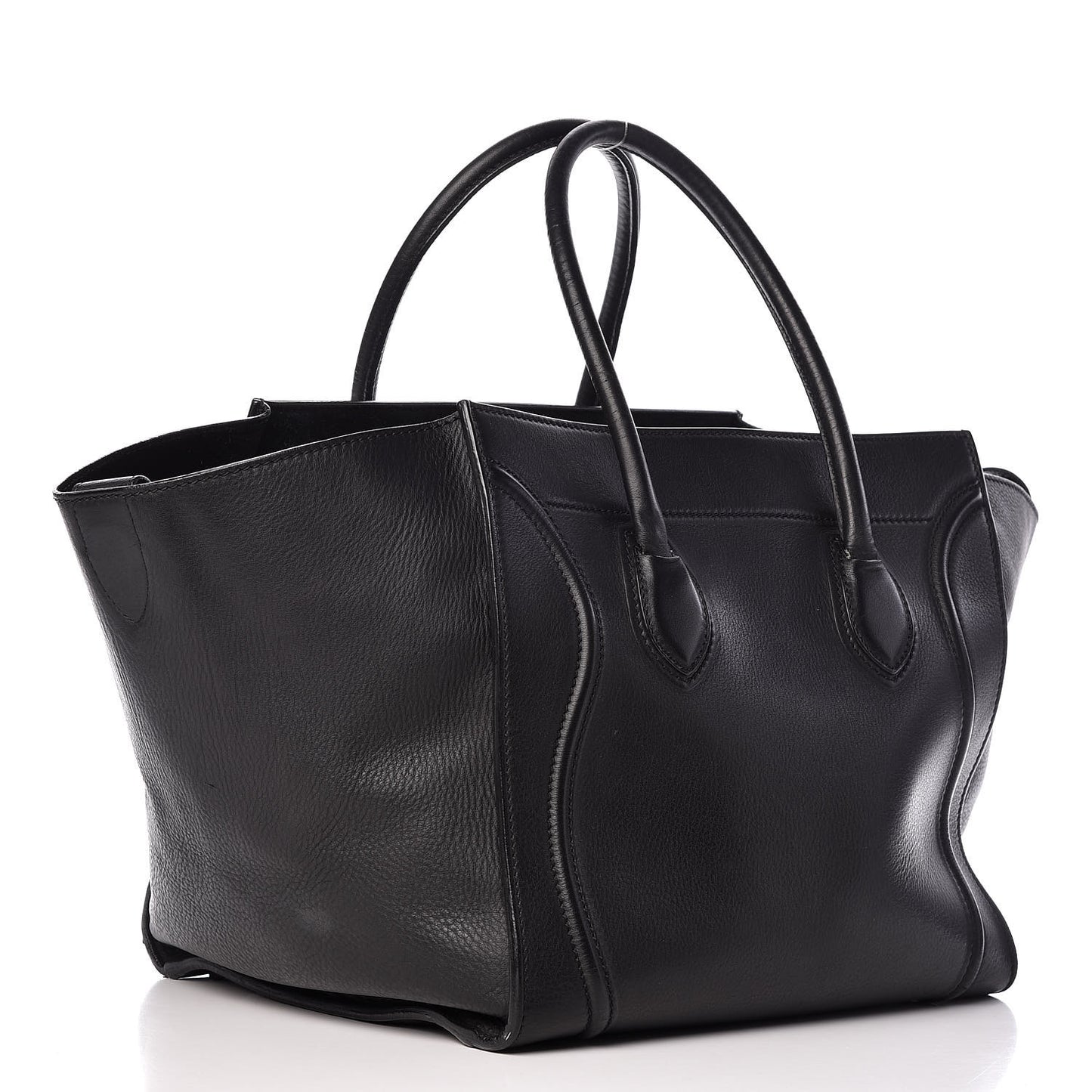 Supple Calfskin Medium Phantom Luggage Black