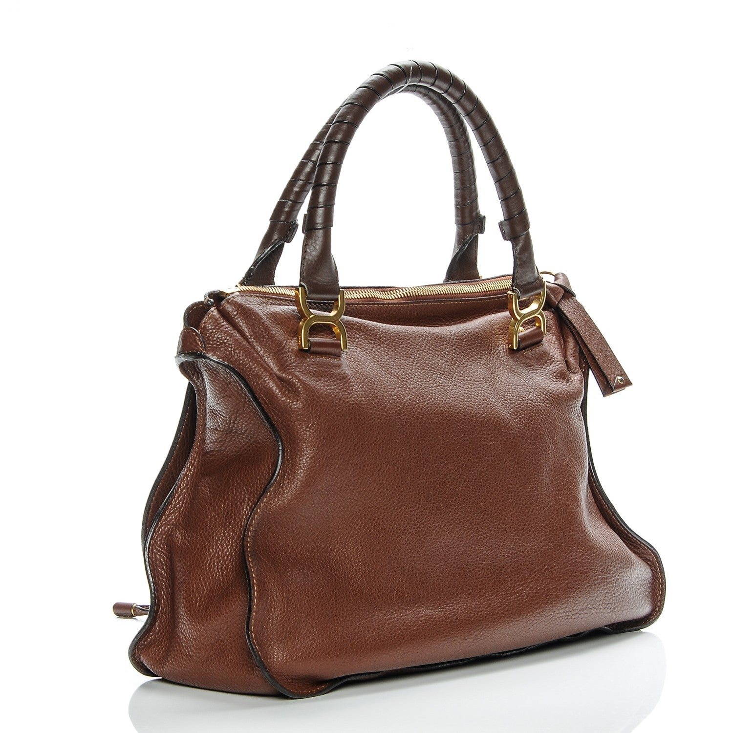 Chloe Calfskin Large Marcie Satchel Oak 3 of 6