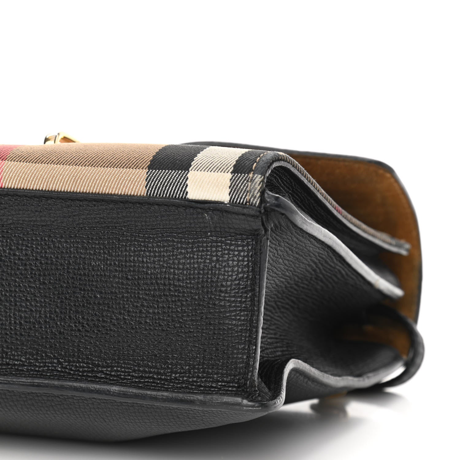 Burberry Derby Calfskin House Check Small Macken Crossbody Bag Black 16 of 16