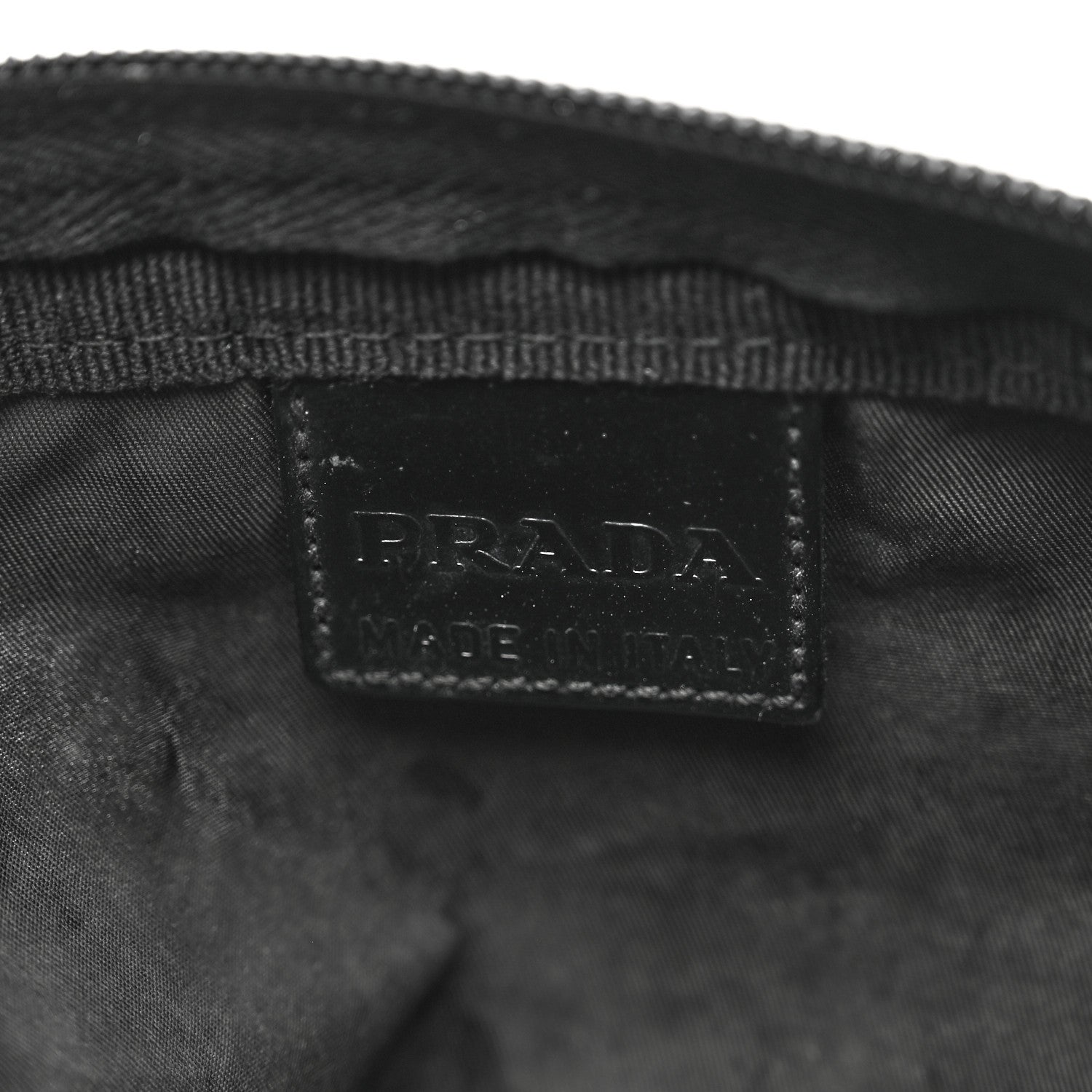 Prada Tessuto Nylon Saffiano Pouch Black 6 of 7
