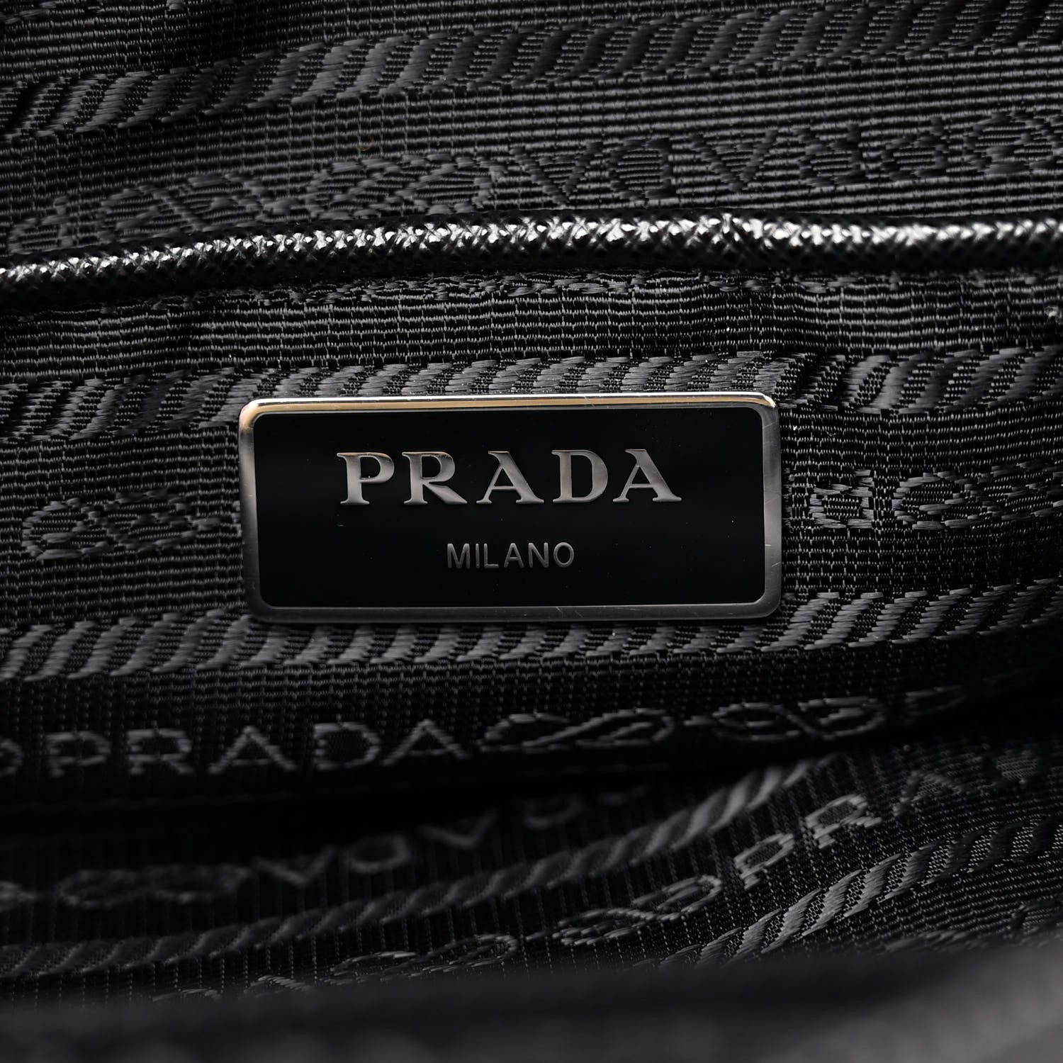 Prada Nylon Vela Double Snap Buckle Messenger Bag Black 7 of 10