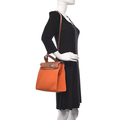 Hermes Toile Vache Hunter Herbag Zip 31 PM Orange 2 of 12