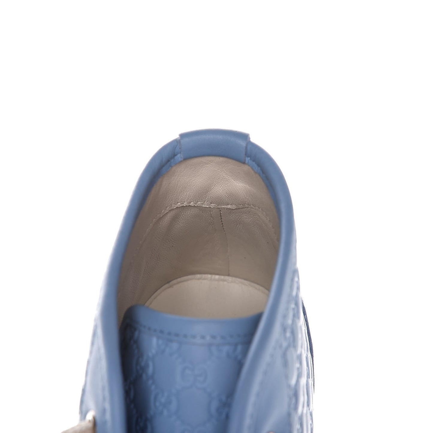Microguccissima Mens High Top Sneakers 38.5 Mineral Blue