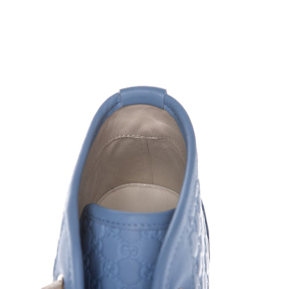 Gucci Microguccissima Mens High Top Sneakers 38.5 Mineral Blue 9 of 10