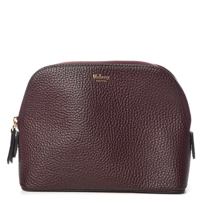 Mulberry Natural Grain Leather Cosmetic Pouch Oxblood 1 of 10