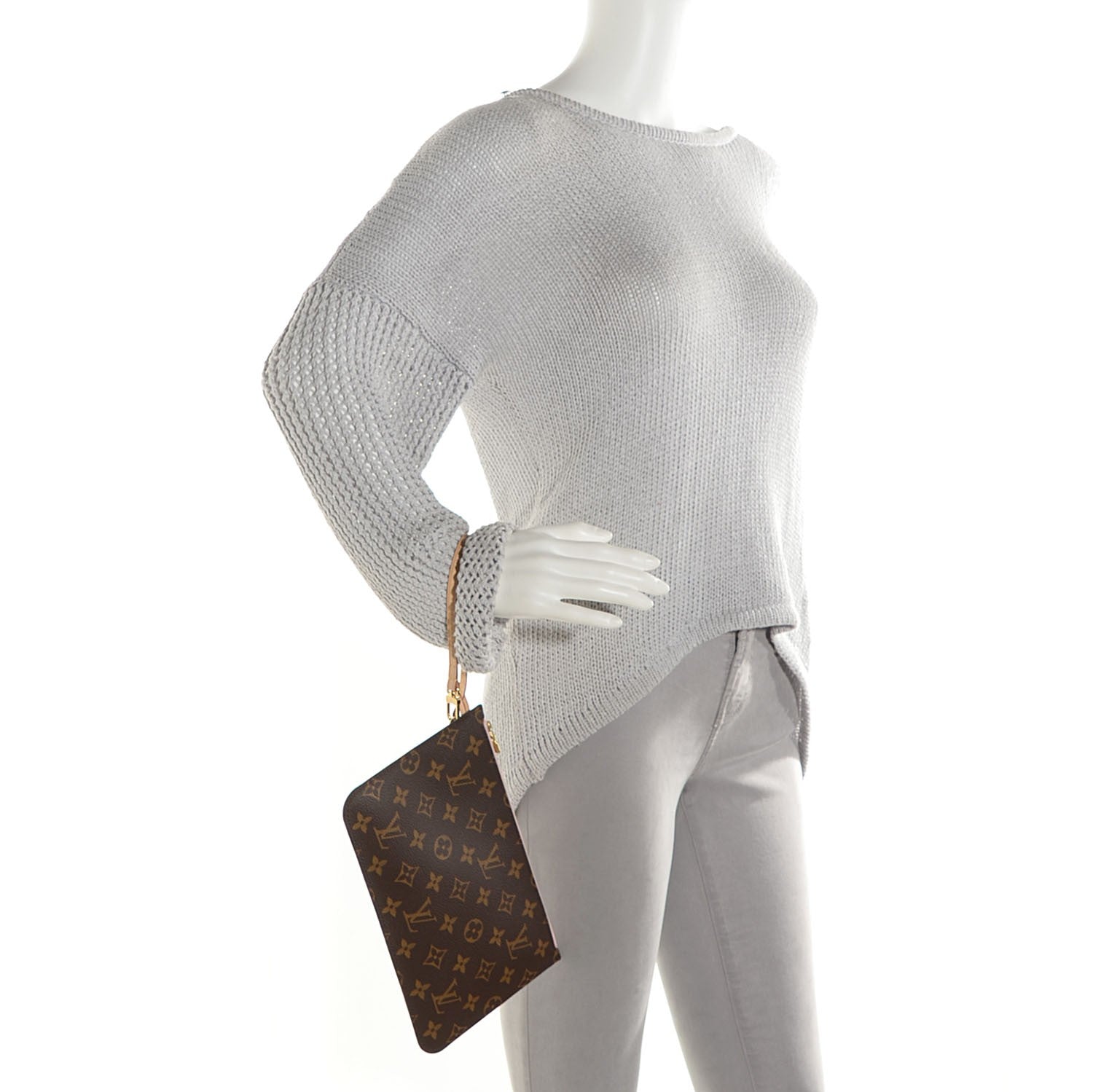 Louis Vuitton Monogram Neverfull MM GM Pochette Rose Ballerine 2 of 8