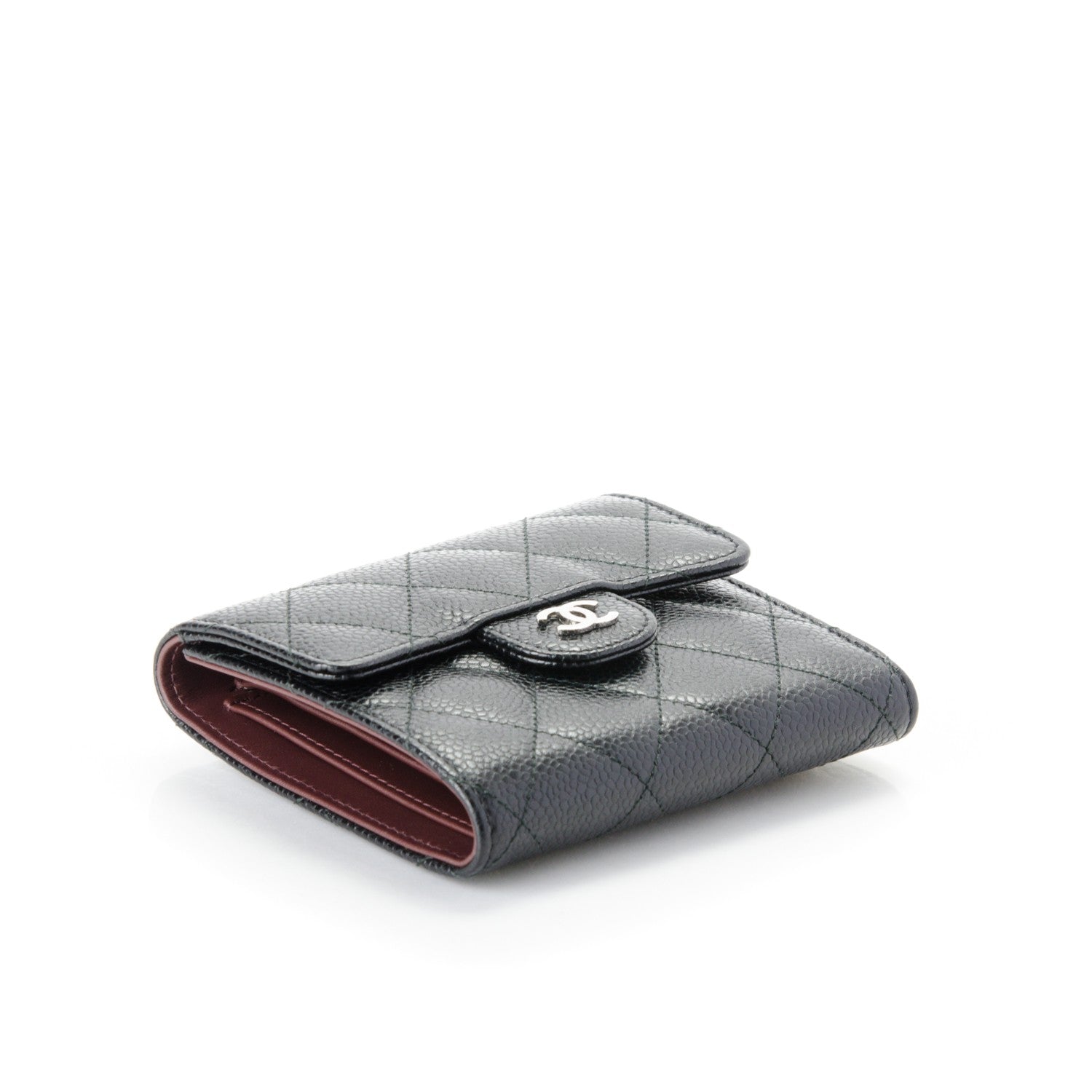 Chanel Caviar Quilted Compact Flap Wallet Black 4 of 8