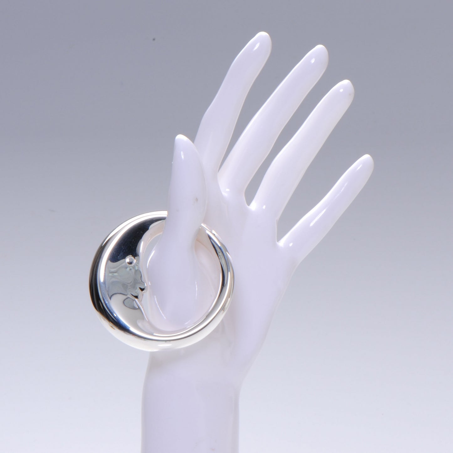 Sterling Silver Man On Moon Baby Rattle