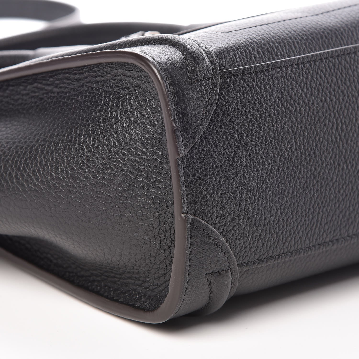 Celine Drummed Calfskin Nano Luggage Black 8 of 9