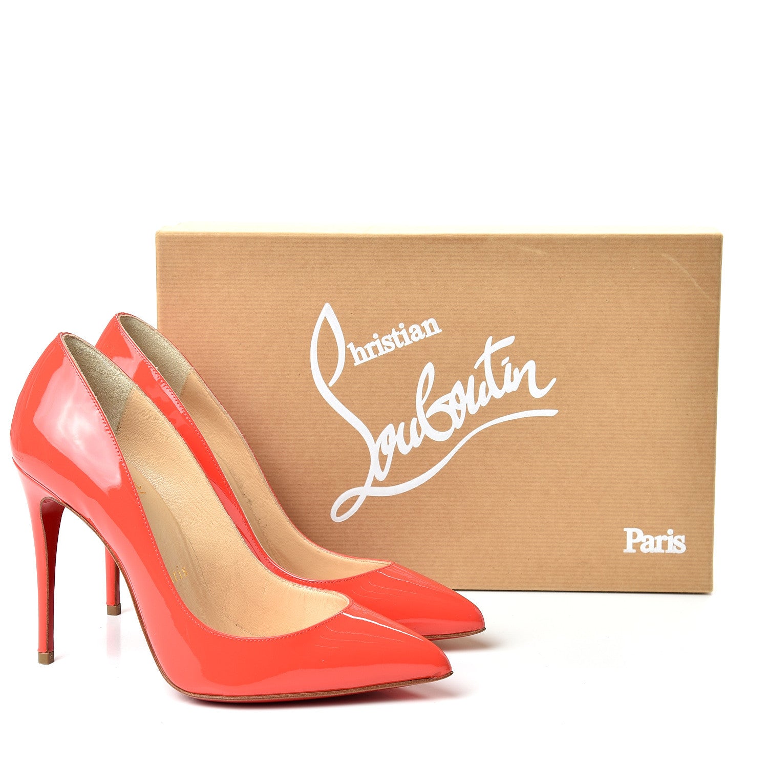 Christian Louboutin Patent Pigalle Follies 100 Pumps 35.5 Poppy 10 of 10