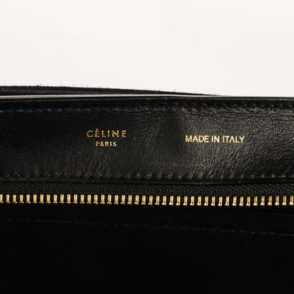 Celine Smooth Calfskin Suede Large Bi-Color Trapeze Black 6 of 8