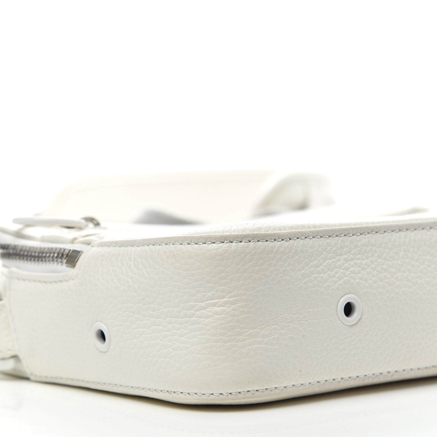 X DANIEL ARSHAM Grained Calfskin Safari Messenger Bag White