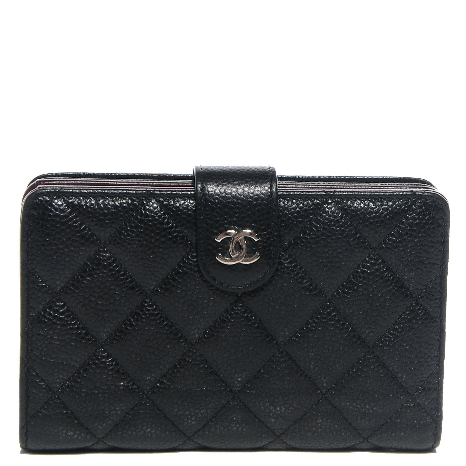 Chanel Caviar Quilted Large Zip Wallet Black 1 of 8