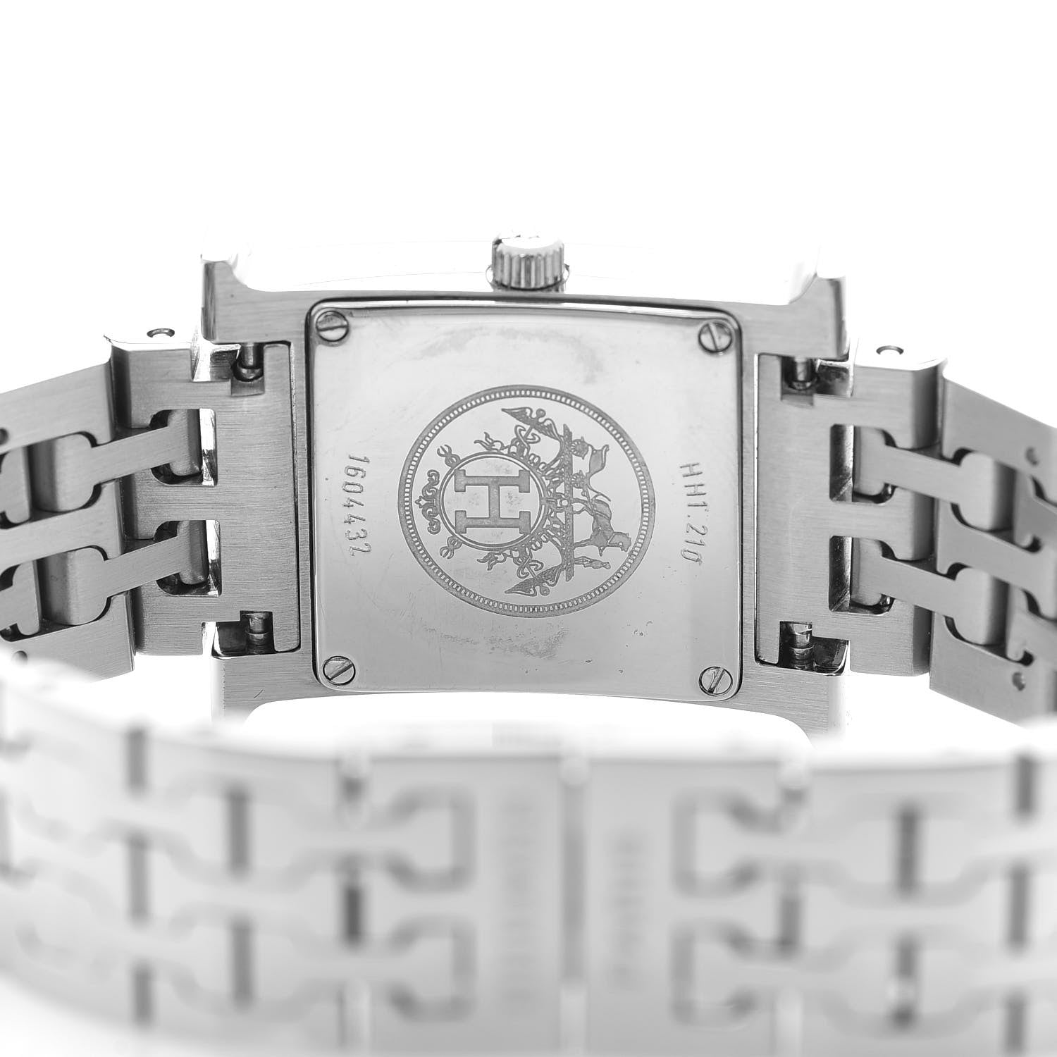 Hermes Stainless Steel 21mm Heure H Hour Quartz Watch Black 5 of 5