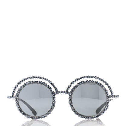 Chanel Pearl Round Sunglasses 71139 Silver 2 of 8