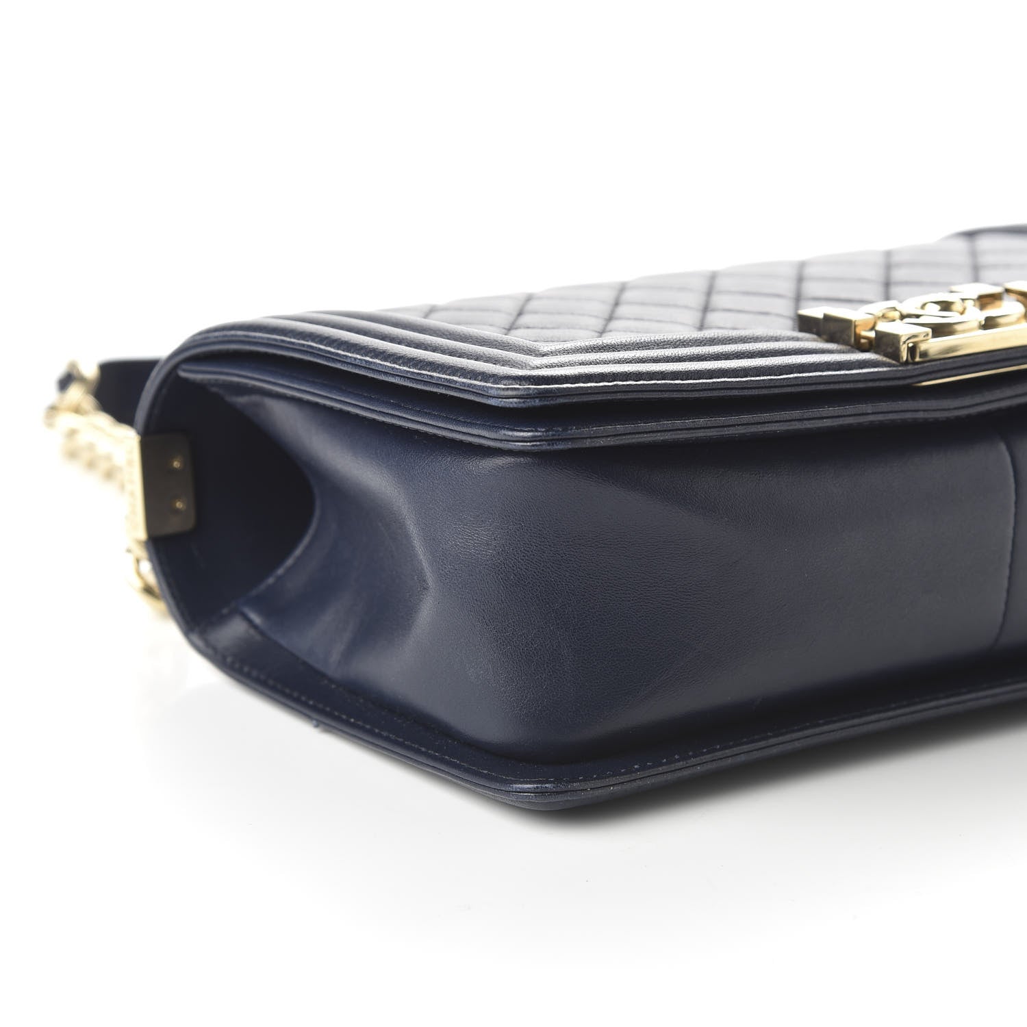 Chanel Lambskin Quilted Medium Boy Flap Dark Navy 6 of 10