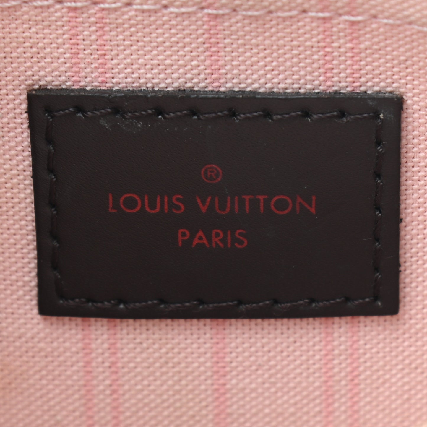 Damier Ebene Neverfull MM GM Pochette Rose Ballerine